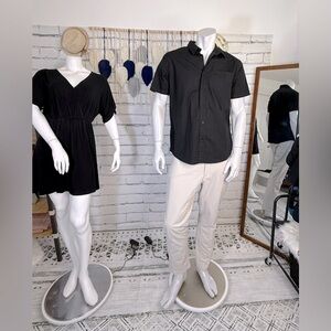 RSQ Solid Button Up Short Sleeve Shirt